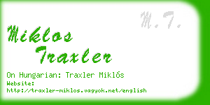 miklos traxler business card